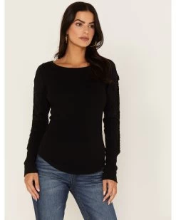 Free People Women's Daisy Chain Cuff Knit Long Sleeve Top