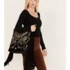 Shyanne Women's Velvet Embroidered Beaded & Fringe Tote Handbag -Western Fashion 2000381106 001 P1