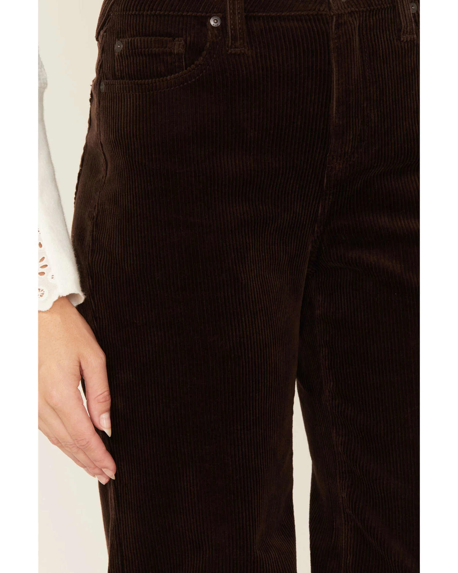 Cleo + Wolf Women's High Rise Loose Corduroy Wide Jeans 4 Cleo + Wolf Women's High Rise Loose Corduroy Wide Jeans - Image 2