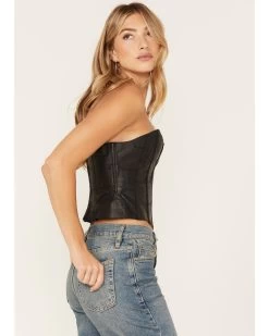 Understated Leather Women's Vixen Boned Leather Patched Corset -Western Fashion 2000381557 001 P3