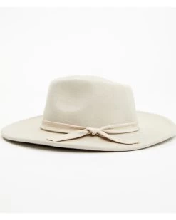 Nikki Beach Women's Cream Mink Britt Ribbon Band Fedora Hat  -Western Fashion 2000381581 110 P3