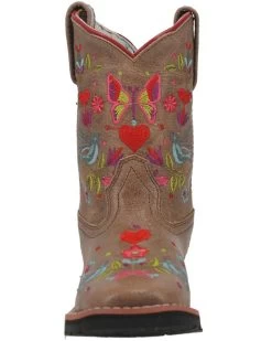 Dan Post Girls' Embroidered Western Boots - Broad Square Toe -Western Fashion 2000381636 251 P4