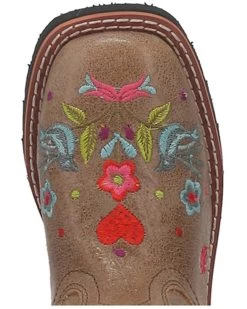 Dan Post Girls' Embroidered Western Boots - Broad Square Toe -Western Fashion 2000381636 251 P6