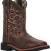 Dan Post Toddler Girls' Leopard Print Western Boots - Broad Square Toe -Western Fashion 2000381637 902 P1