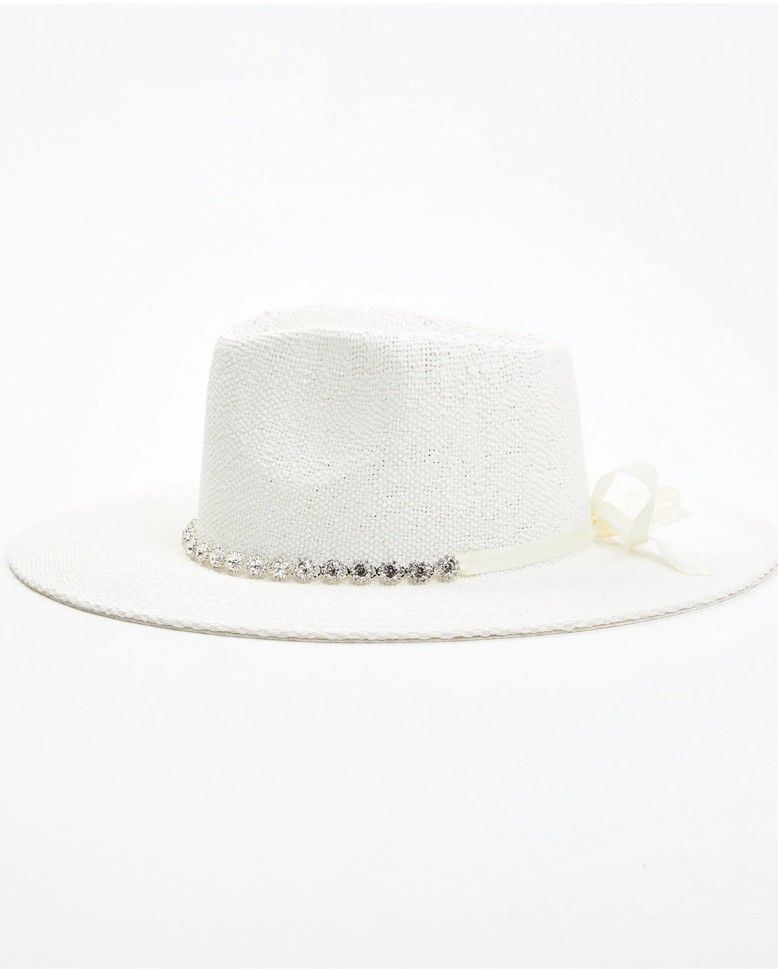 Nikki Beach Women's White Krystal Australian Toyo Fedora Hat 5 Nikki Beach Women's White Krystal Australian Toyo Fedora Hat - Image 3