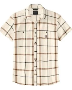 Carhartt Men's Relaxed Fit Lightweight Short Sleeve Button-Down Plaid Print Work Shirt