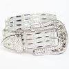 Wonderwest Women's Silver Glass Rhinestone Belt -Western Fashion 2000382466 040 P1