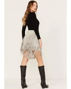 Wonderwest Women's Suede Fringe Mini Skirt 8 Wonderwest Women's Suede Fringe Mini Skirt -Western Fashion 2000382475 020 P3