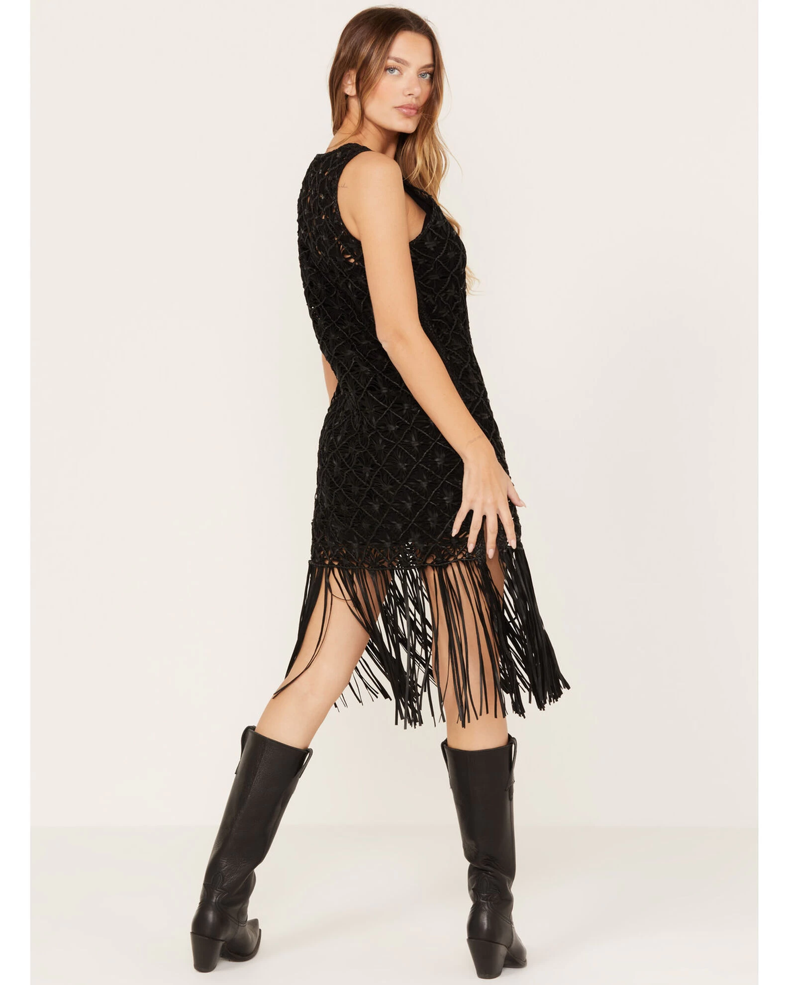 Wonderwest Women's Fringe Hem Mini Dress 7 Wonderwest Women's Fringe Hem Mini Dress - Image 5