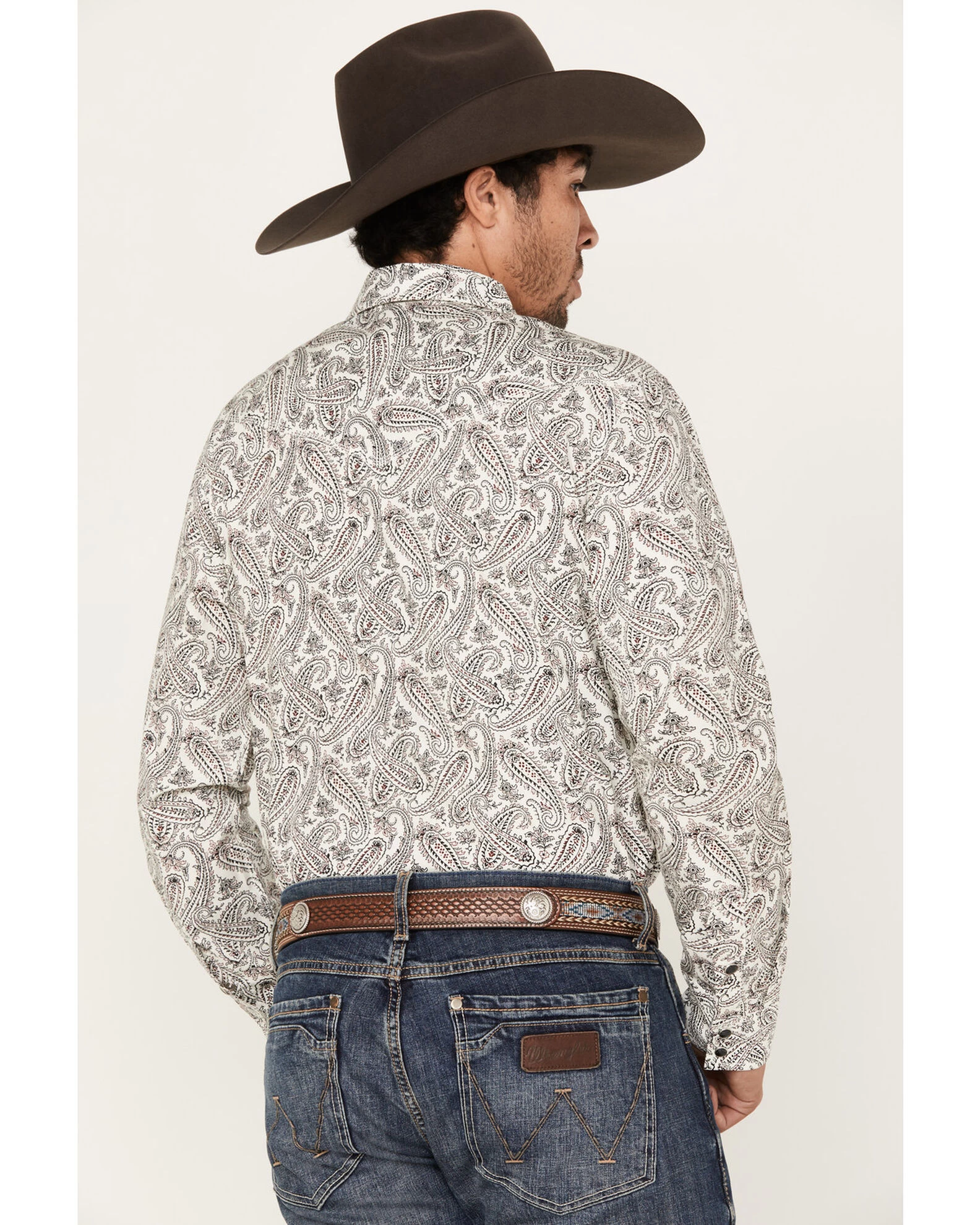 Moonshine Spirit Men's Goleta Paisley Print Long Sleeve Snap Western Shirt 6 Moonshine Spirit Men's Goleta Paisley Print Long Sleeve Snap Western Shirt - Image 4