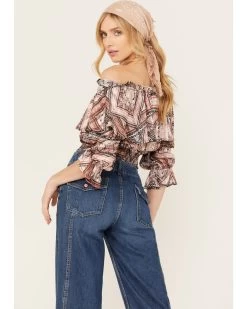 Shyanne Women's Ruffle Off Shoulder Chiffon Top 9 Shyanne Women's Ruffle Off Shoulder Chiffon Top -Western Fashion 2000382838 202 P4