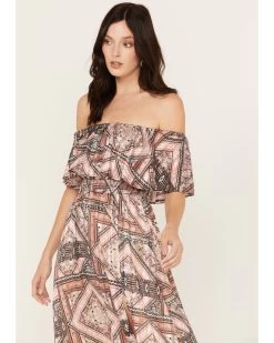 Shyanne Women's Off The Shoulder Ruffle Midi Dress -Western Fashion 2000382840 202 P2