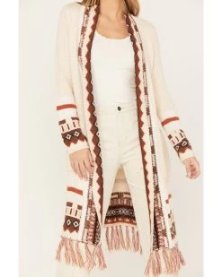 Shyanne Women's Southwestern Border Knit Maxi Cardigan -Western Fashion 2000382848 251 P3