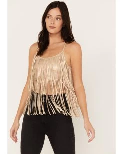 Shyanne Women's Cropped Fringe Tank Top