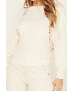 Shyanne Women's Dolman Sleeve With Crochet Lace Shirt -Western Fashion 2000382865 110 P3