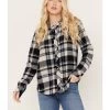 Idyllwind Women's Plaid Print Long Sleeve Woodlands Feather Western Snap Shirt
