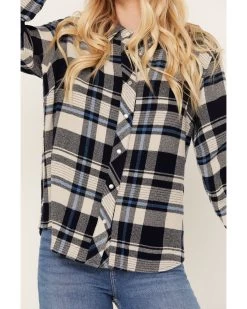 Idyllwind Women's Plaid Print Long Sleeve Woodlands Feather Western Snap Shirt -Western Fashion 2000382973 023 P3