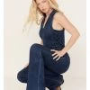 Idyllwind Women's Barlow Lace-Up Denim Jumpsuit 2 Idyllwind Women's Barlow Lace-Up Denim Jumpsuit -Western Fashion 2000383282 417 P1
