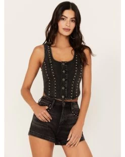 Idyllwind Women's Delrose Drive Studded Denim Vest