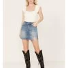 Idyllwind Women's Baryywood High Rise Denim Rhinestone Skirt -Western Fashion 2000383309 414 P1