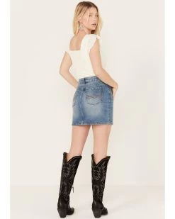 Idyllwind Women's Baryywood High Rise Denim Rhinestone Skirt -Western Fashion 2000383309 414 P3