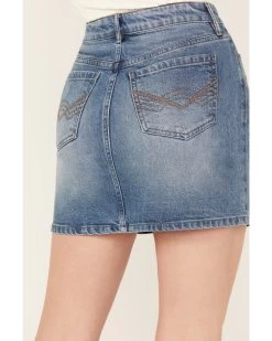 Idyllwind Women's Baryywood High Rise Denim Rhinestone Skirt -Western Fashion 2000383309 414 P4