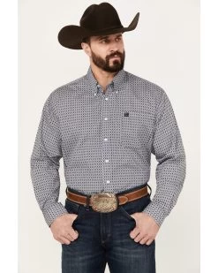 Cinch Men's Geo Print Long Sleeve Button Down Western Shirt