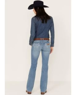 Wrangler Retro Women's Mid Rise Medium Wash Paige Bootcut Jeans -Western Fashion 2000384111 414 P3
