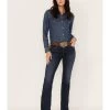 Wrangler Women's Mid Rise Q-Baby Dark Wash Bootcut Ultimate Riding Jeans -Western Fashion 2000384133 416 P1