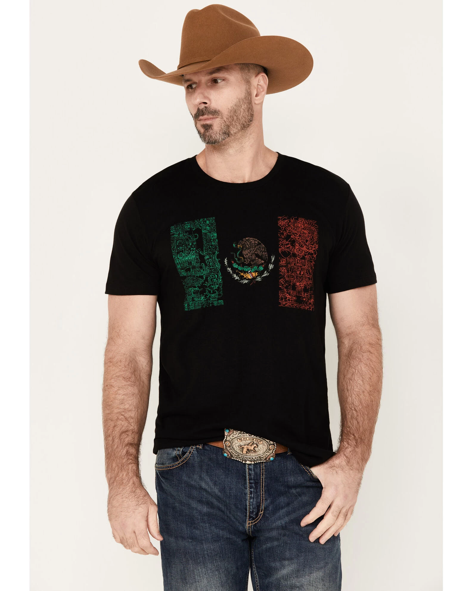 Cody James Men's Tiled Mexico Flag Short Sleeve Graphic T-Shirt 3 Cody James Men's Tiled Mexico Flag Short Sleeve Graphic T-Shirt