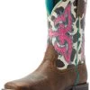 Ariat Girls' Lonestar Rowdy Western Boots - Broad Square Toe -Western Fashion 2000384872 200 P1