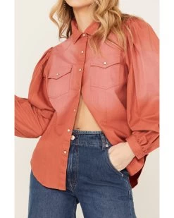 Panhandle Women's Ombre Puff Long Sleeve Snap Western Shirt 7 Panhandle Women's Ombre Puff Long Sleeve Snap Western Shirt -Western Fashion 2000384998 850 P2