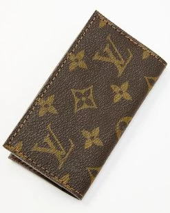 Vintage Boho Bags Women's Luxury Designer Monogram Logo Credit & Business Card Wallet