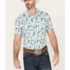 Rock & Roll Denim Men's Cactus Short Sleeve Western Pearl Snap Shirt -Western Fashion 2000385176 442 P1