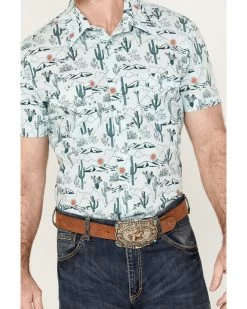Rock & Roll Denim Men's Cactus Short Sleeve Western Pearl Snap Shirt -Western Fashion 2000385176 442 P3