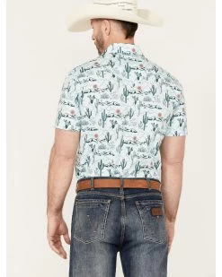 Rock & Roll Denim Men's Cactus Short Sleeve Western Pearl Snap Shirt -Western Fashion 2000385176 442 P4