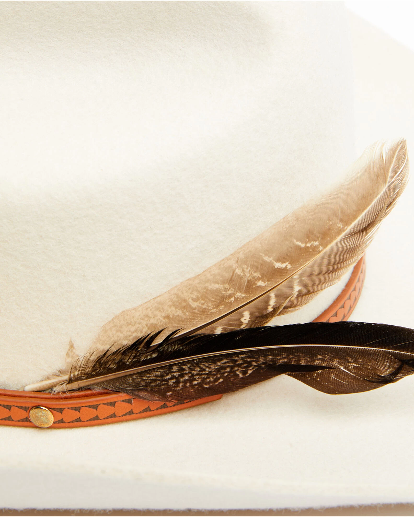 Shyanne Women's Wool Debossed Band Feather Cowboy Hat 4 Shyanne Women's Wool Debossed Band Feather Cowboy Hat - Image 2