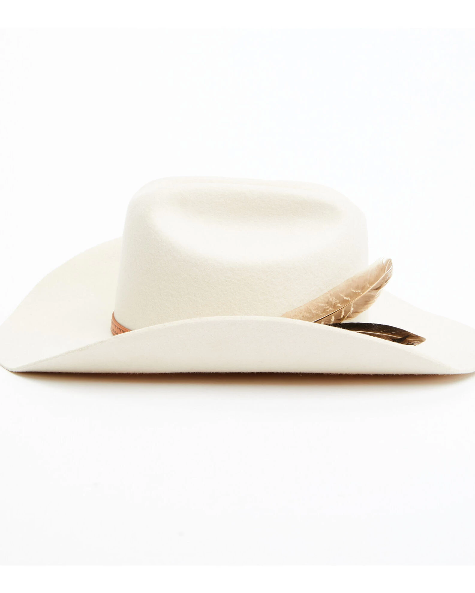 Shyanne Women's Wool Debossed Band Feather Cowboy Hat 5 Shyanne Women's Wool Debossed Band Feather Cowboy Hat - Image 3