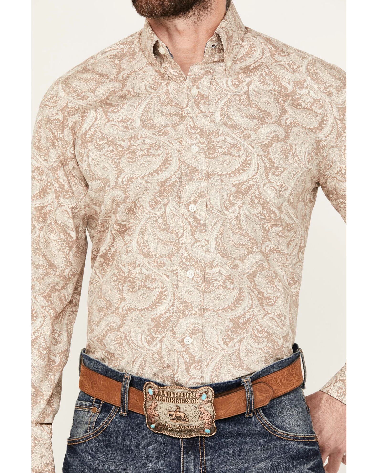 Stetson Men's Paisley Print Long Sleeve Button Down Western Shirt 5 Stetson Men's Paisley Print Long Sleeve Button Down Western Shirt - Image 3