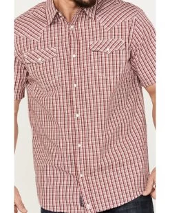 Moonshine Spirit Men's Stage Light Plaid Print Short Sleeve Western Pearl Snap Shirt -Western Fashion 2000385968 600 P3