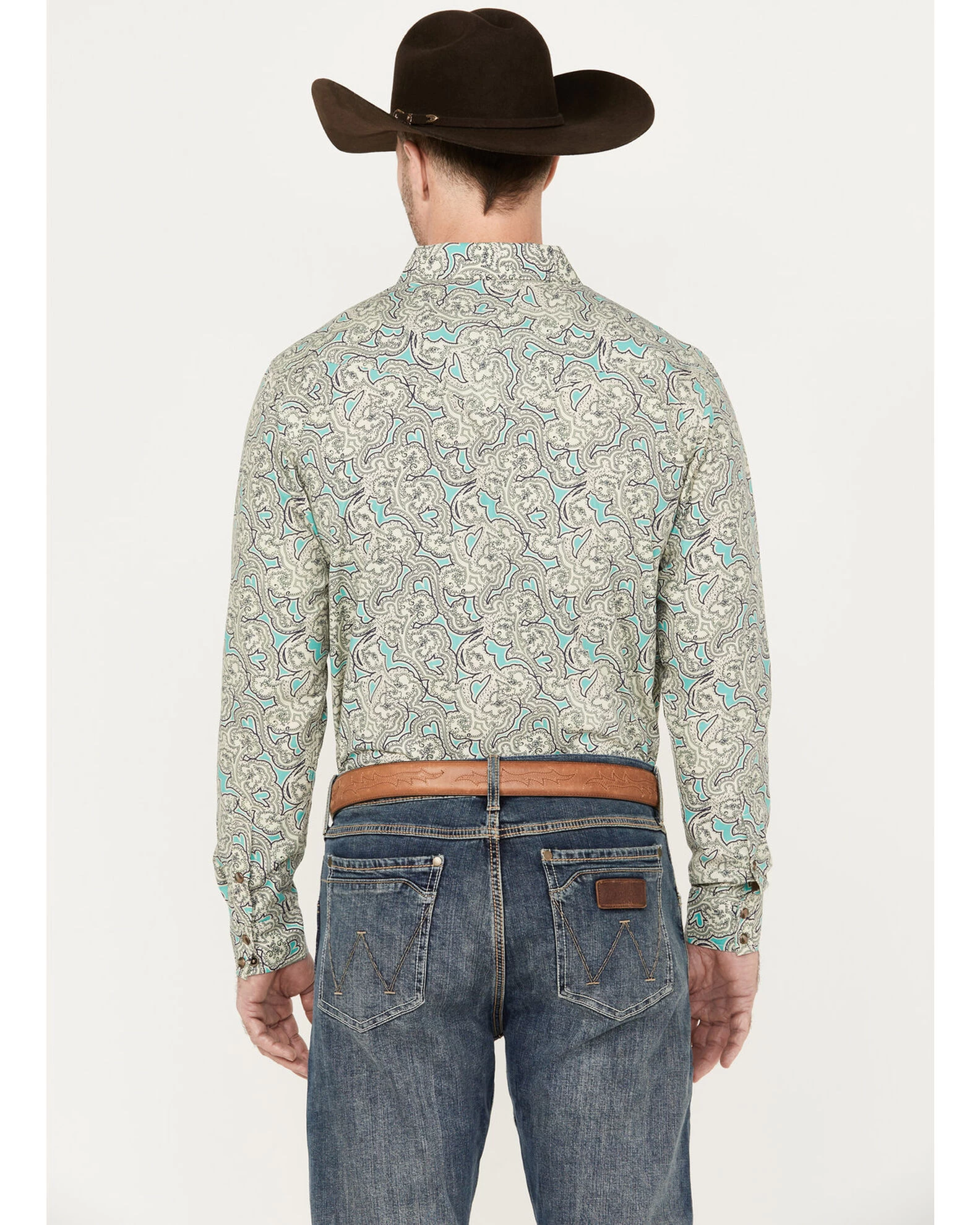 Gibson Trading Co. Men's Jackpot Paisley Print Long Sleeve Western Snap Shirt 6 Gibson Trading Co. Men's Jackpot Paisley Print Long Sleeve Western Snap Shirt - Image 4