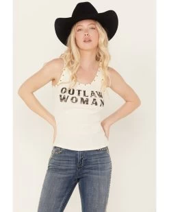Idyllwind Women's Outlaw Woman Studded Tank -Western Fashion 2000386124 103 P2