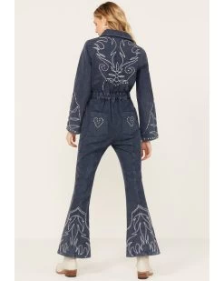 Understated Leather Women's Daredevil Denim Jumpsuit -Western Fashion 2000386318 402 P4