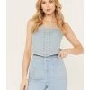 Understated Leather Women's Bluegrass Rhinestone Denim Crop Top 1 Understated Leather Women's Bluegrass Rhinestone Denim Crop Top -Western Fashion 2000386322 400 P1