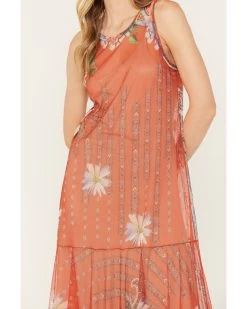 Johnny Was Women's Paisley Print Mesh Slip Dress -Western Fashion 2000386525 900 P3