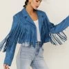 Saints & Hearts Women's Faux Suede Cropped Fringe Jacket 2 Saints & Hearts Women's Faux Suede Cropped Fringe Jacket -Western Fashion 2000386538 400 P1
