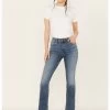 Cleo + Wolf Women's Juniper Medium Wash High Rise Slim Bootcut Jeans -Western Fashion 2000386826 415 P1