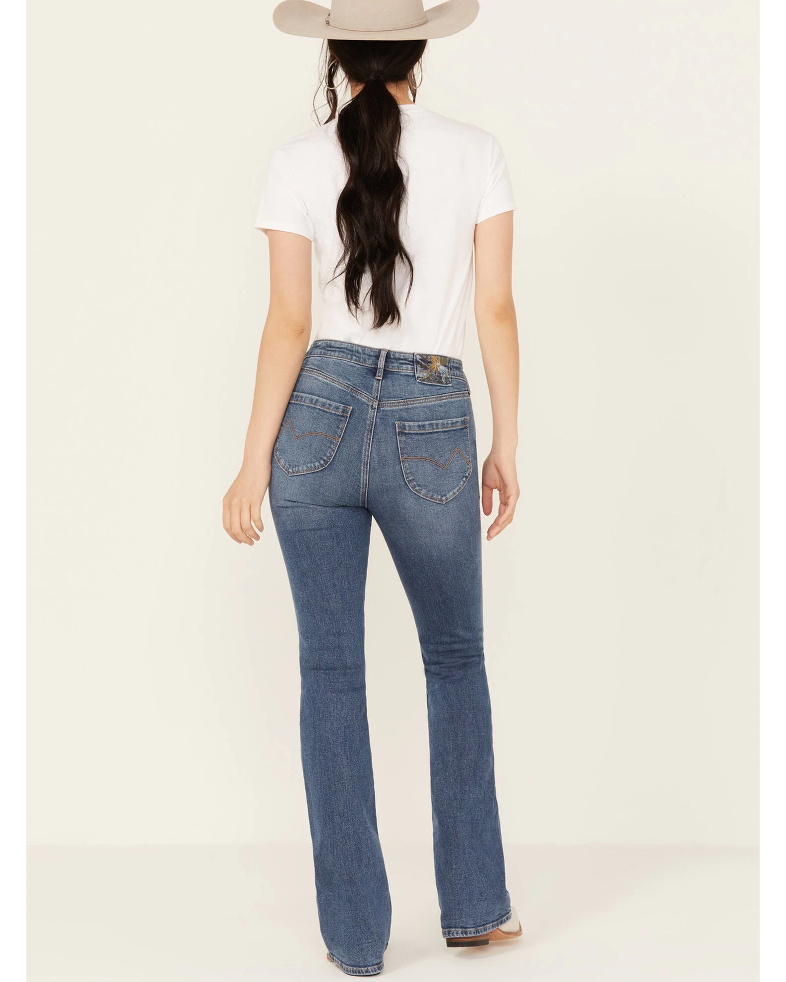 Cleo + Wolf Women's Juniper Medium Wash High Rise Slim Bootcut Jeans 5 Cleo + Wolf Women's Juniper Medium Wash High Rise Slim Bootcut Jeans - Image 3