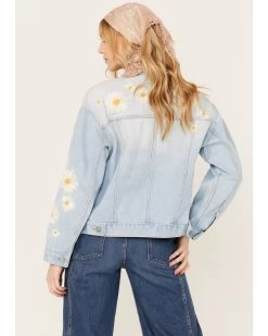 Driftwood Women's Light Wash Daisy Daydreaming Denim Jacket 9 Driftwood Women's Light Wash Daisy Daydreaming Denim Jacket -Western Fashion 2000387009 412 P4