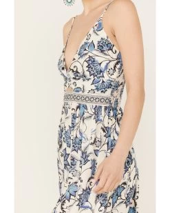 Angie Women's Knot Front Border Maxi Dress 8 Angie Women's Knot Front Border Maxi Dress -Western Fashion 2000387370 400 P3